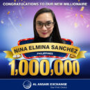 Nina Elmina Sanchez becomes 7th Millionaire of Al Ansari Exchange's live draw in Dubai.