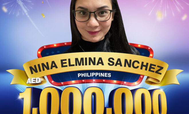 Nina Elmina Sanchez becomes 7th Millionaire of Al Ansari Exchange's live draw in Dubai.